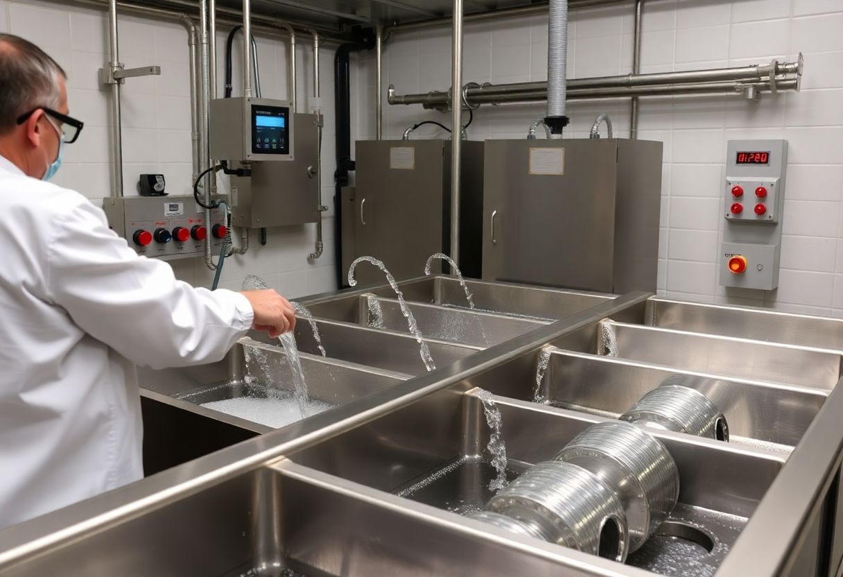 Rinsing and neutralizing of chrome plated parts